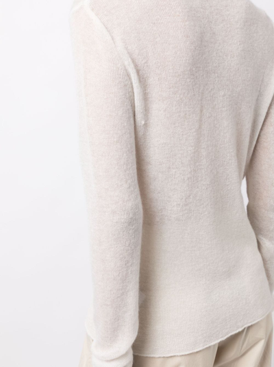 SEMI-SHEER FINE-KNIT JUMPER