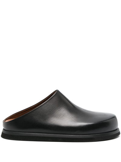 Shop Marsèll Slip-on Leather Loafers In Black