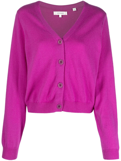 Shop Chinti & Parker V-neck Cropped Cardi-coat In Purple