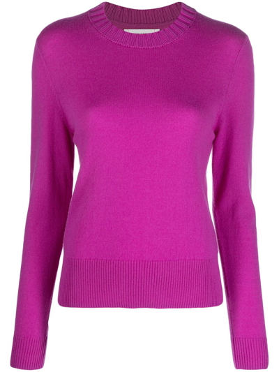 Shop Chinti & Parker Long-sleeve Knitted Jumper In Purple