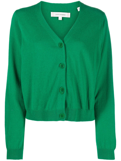 Shop Chinti & Parker V-neck Cropped Cardigan In Green