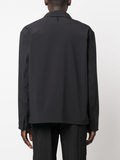 Shop Veilance Zip-up Shirt Jacket In Black