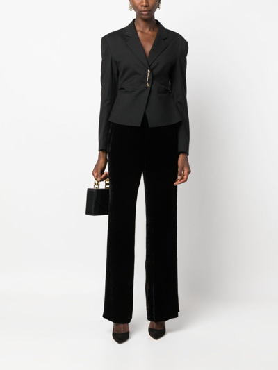 Antonelli High-rise Wide-leg Trousers In 黑色