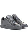 Balenciaga Arena Low-top Leather Trainers In Blue