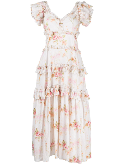 Shop Needle & Thread Trailing Blooms Backless Gown In Pink