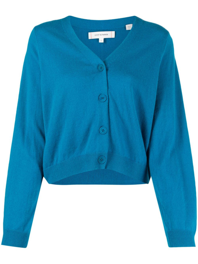Shop Chinti & Parker Cropped Boxy Cardigan In Blue