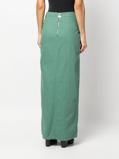 Shop Cannari Concept High-waist Straight Skirt In 绿色