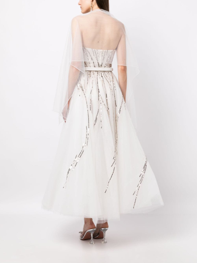 Saiid Kobeisy Bead-embellished Strapless Dress In White