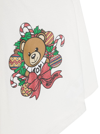 Shop Moschino Teddy Bear Graphic-print T-shirt In 白色
