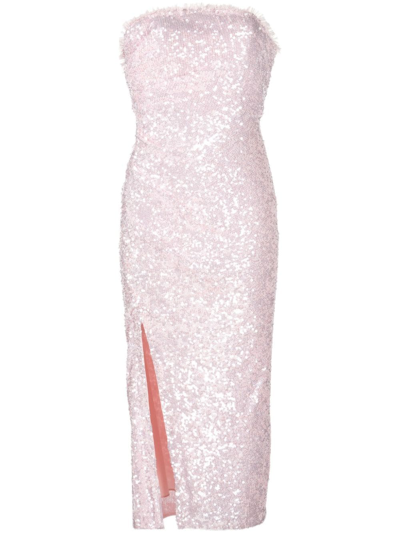 Needle & Thread Stellar Gloss Sequin-embellished Strapless Gown In Pink