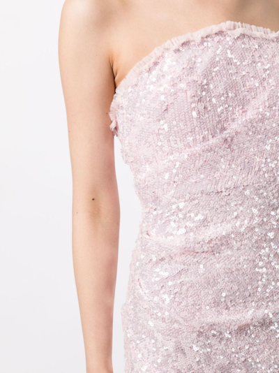Needle & Thread Stellar Gloss Sequin-embellished Strapless Gown In Pink