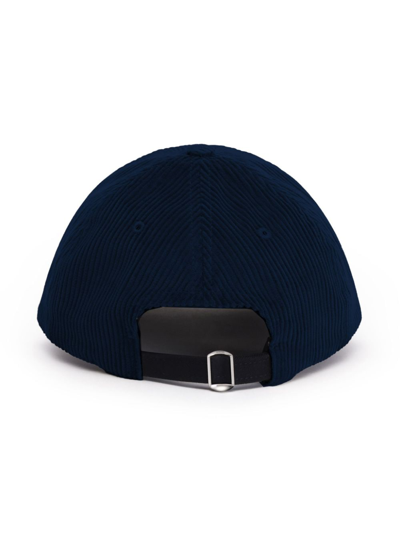 Ami Alexandre Mattiussi Ami De Coeur Corduroy Cap In 蓝色