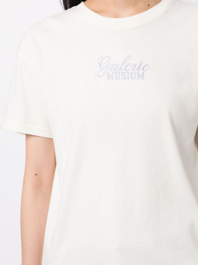 Shop Musium Div. Graphic-print Cotton T-shirt In 白色