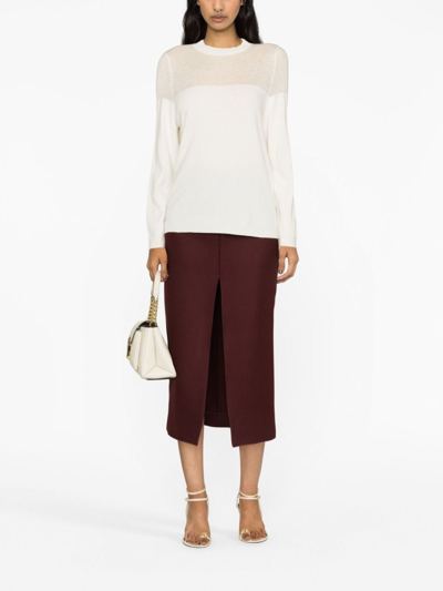 Fabiana Filippi Ribbed Virgin-wool Jumper In 中性色