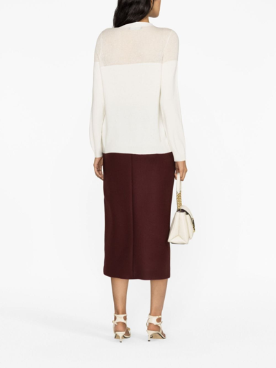 Fabiana Filippi Ribbed Virgin-wool Jumper In 中性色
