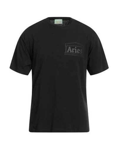Shop Aries Man T-shirt Black Size M Cotton