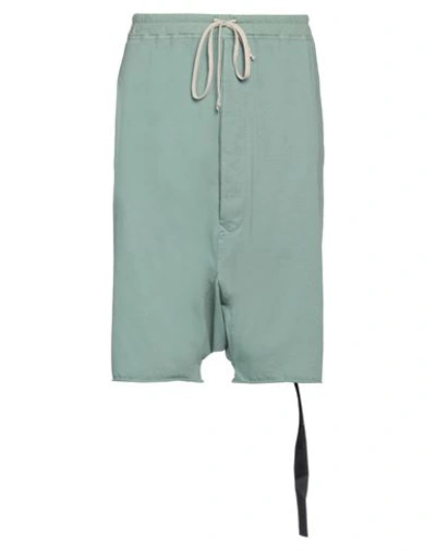 Shop Rick Owens Drkshdw Drkshdw By Rick Owens Man Shorts & Bermuda Shorts Sage Green Size S Cotton, Elastane