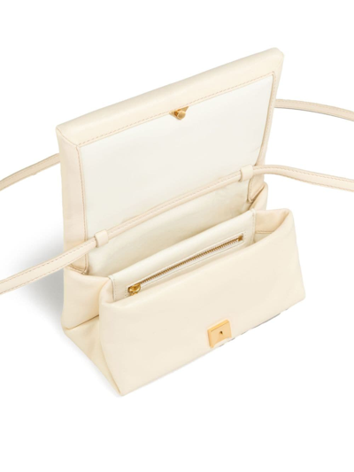 Marni Small Prisma Leather Shoulder Bag In Neutrals
