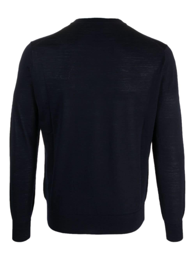 Shop Ballantyne Crew-neck Wool Jumper In Blue