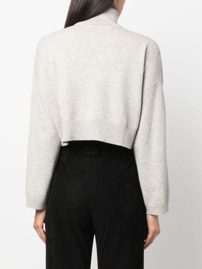 Brunello Cucinelli Bead-detailing Wool-blend Jumper In Grey
