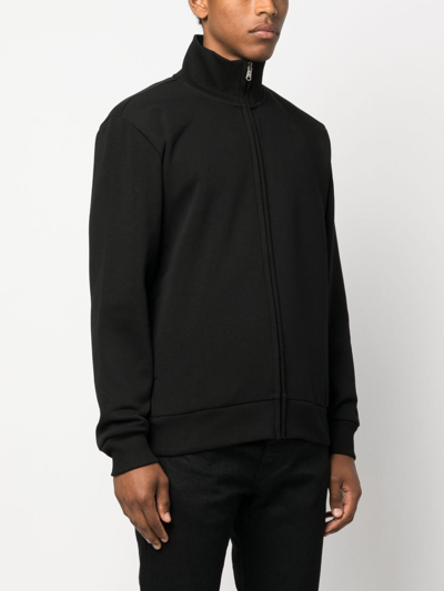 Shop Colmar Logo-patch Zip-up Sweatshirt In Black