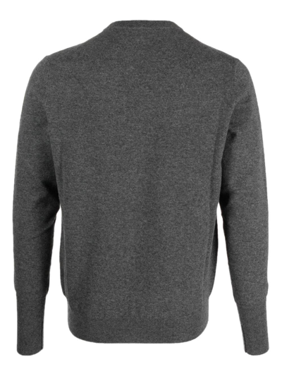 Ballantyne Long-sleeved Cashmere Jumper In Grey
