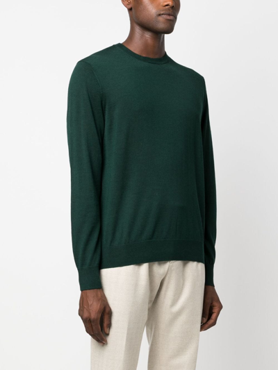 Ballantyne Crew-neck Wool Jumper In Green