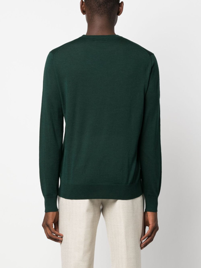 Ballantyne Crew-neck Wool Jumper In Green