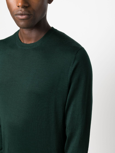 Ballantyne Crew-neck Wool Jumper In Green