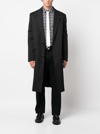 Karl Lagerfeld Abstract-pattern Long-sleeve Shirt In Black