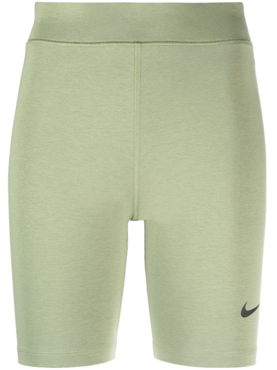 Shop Nike Logo-print Cycling Shorts In Green