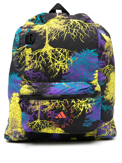 Shop Adidas By Stella Mccartney Graphic-print Recycled-polyester Backpack In Yellow