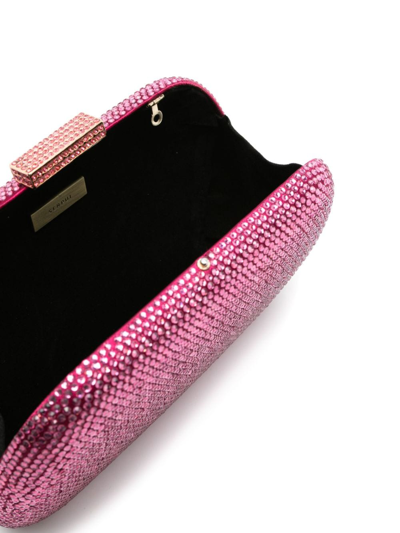 Shop Serpui Ang Crystal-embellished Clutch Bag In Pink