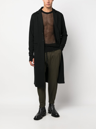 Shop Thom Krom Drawstring Tapered Trousers In Green