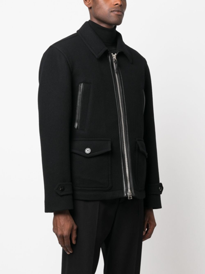 Shop Tom Ford Double Face Wool Jacket In Black