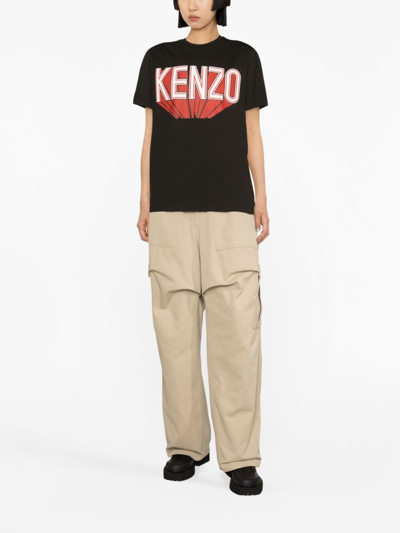 Shop Kenzo Logo-print Short-sleeve T-shirt In Black