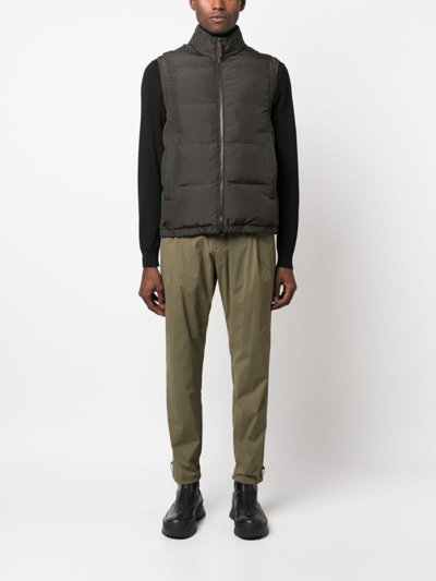 Shop Canali Zip-up Padded Vest In Green
