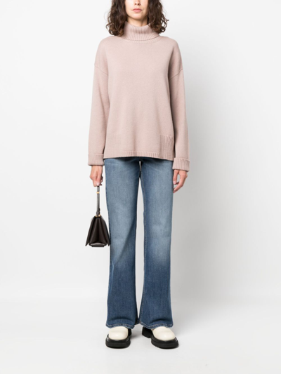 Lorena Antoniazzi Roll-neck Knitted Jumper In Pink