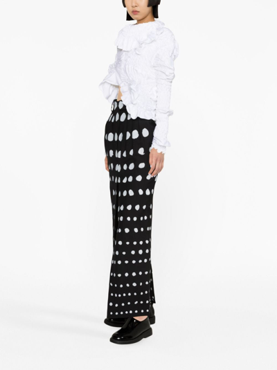 Shop Vivienne Westwood Iman Dot-print Pencil Skirt In Black