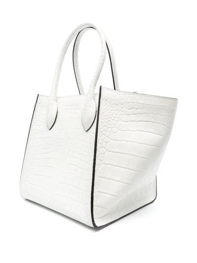 Shop Ermanno Scervino Maggie Leather Tote Bag In White