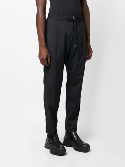 Herno Drawstring-waist Tapered Trousers In Blue