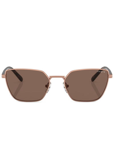 Shop Vogue Eyewear Butterfly-frame Tinted Sunglasses In Brown