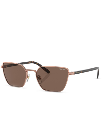 Vogue Eyewear Butterfly Frame Tinted Sunglasses In Brown