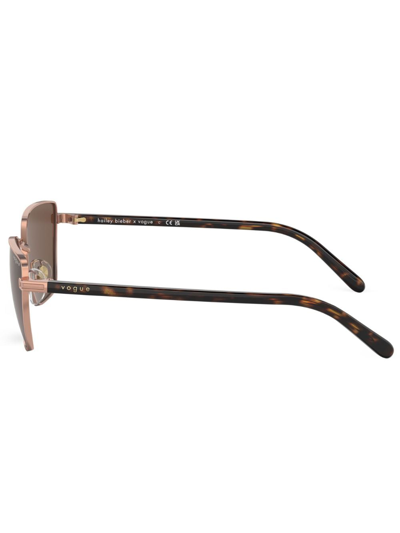 Shop Vogue Eyewear Butterfly-frame Tinted Sunglasses In Brown