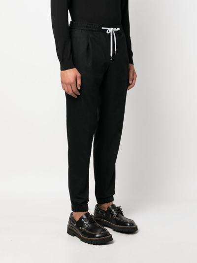 Pt Torino Cargo-pocket Tapered Trousers In Black