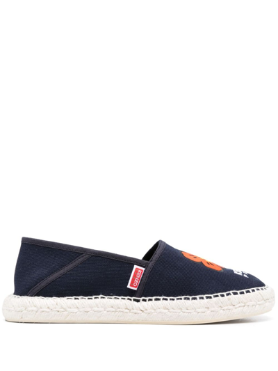 Shop Kenzo Boke-flower Slip-on Espadrilles In Blue