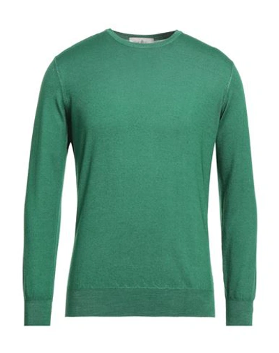 Della Ciana Man Sweater Green Size 40 Merino Wool In Green
