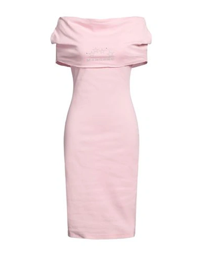 Shop Mangano Woman Midi Dress Light Pink Size 8 Cotton