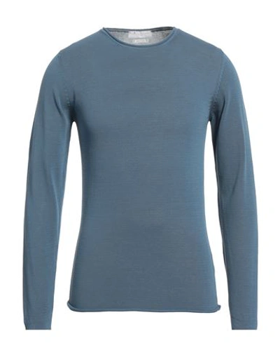Shop Daniele Fiesoli Man Sweater Slate Blue Size S Cotton