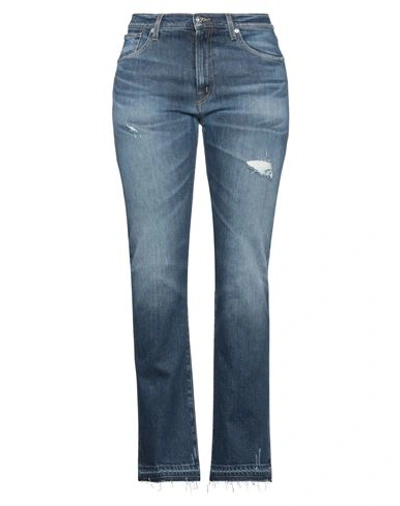 People (+)  Woman Jeans Blue Size 30 Organic Cotton, Elastane In Blue